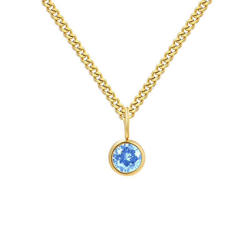 Prismatic Diamond Birthstone Necklace