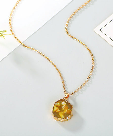 Twinkle Sunflower Resin necklace