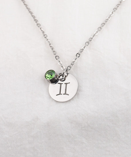 Birthstone necklace of 12 constellations