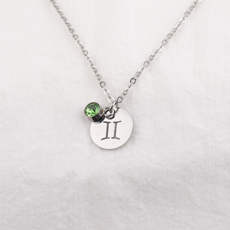 Birthstone necklace of 12 constellations
