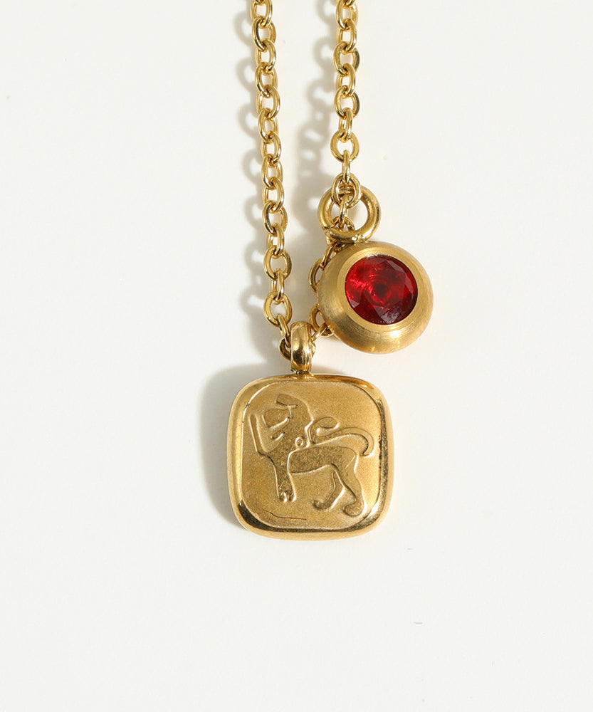 Constellation  Zodiac Birthstone Necklace