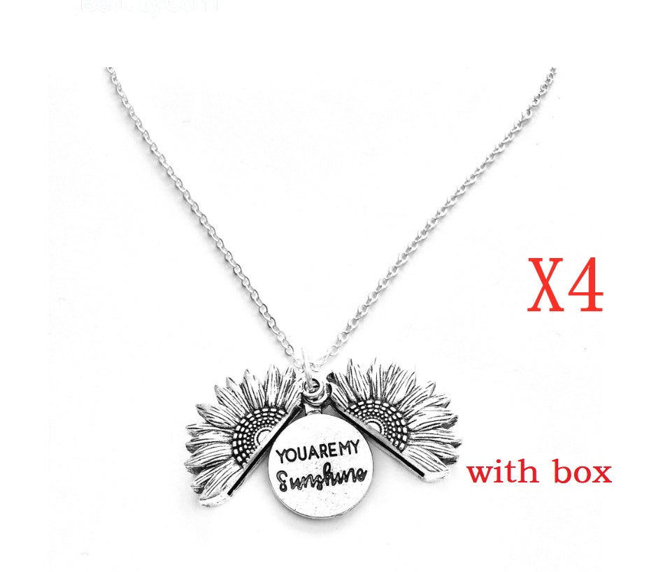PRICES AMKE NO SENSE Radiating Sunflower Opening Necklace