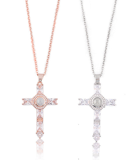 Flawless Cross Projection Necklace