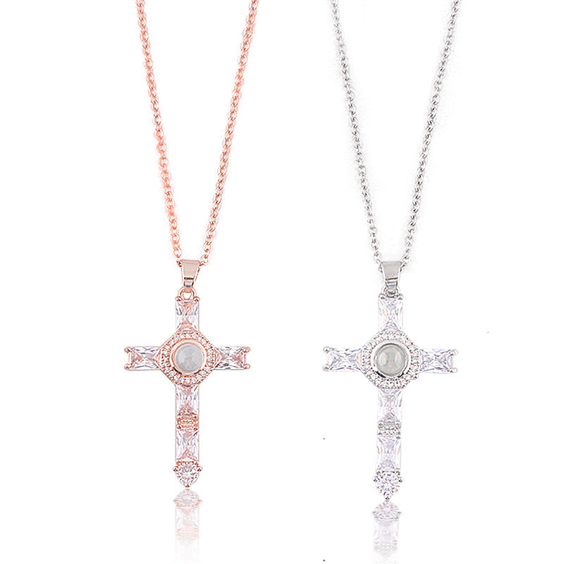 Flawless Cross Projection Necklace