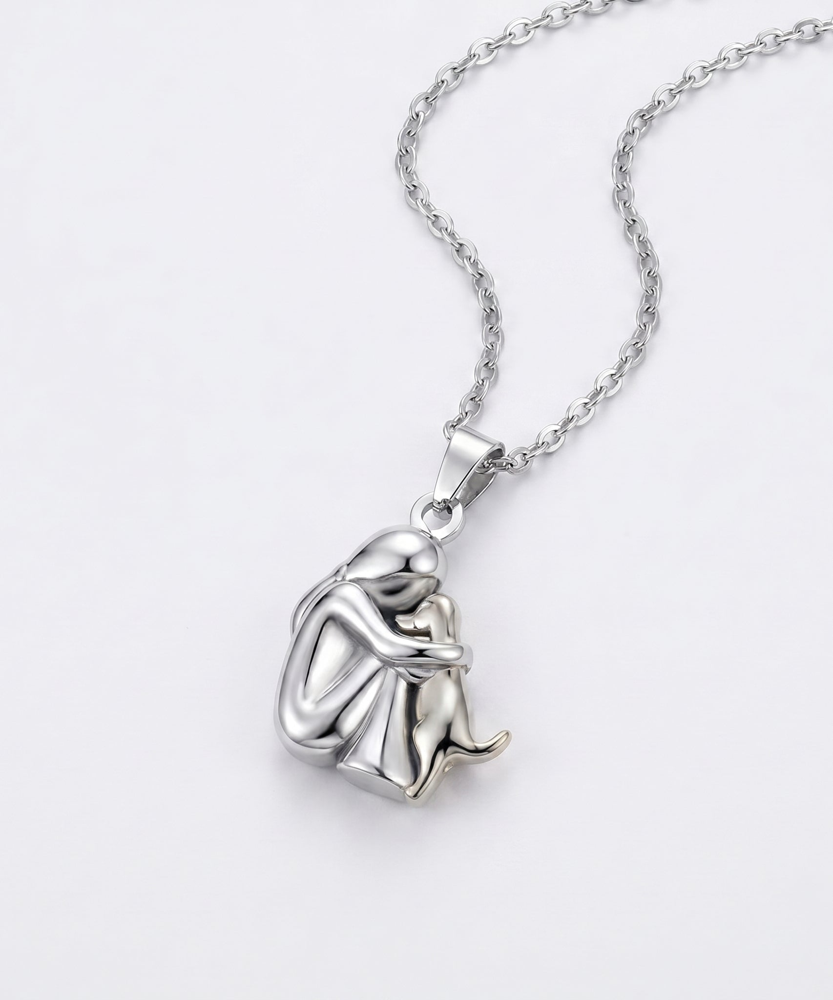 Little Girl And Puppy Dog Necklace