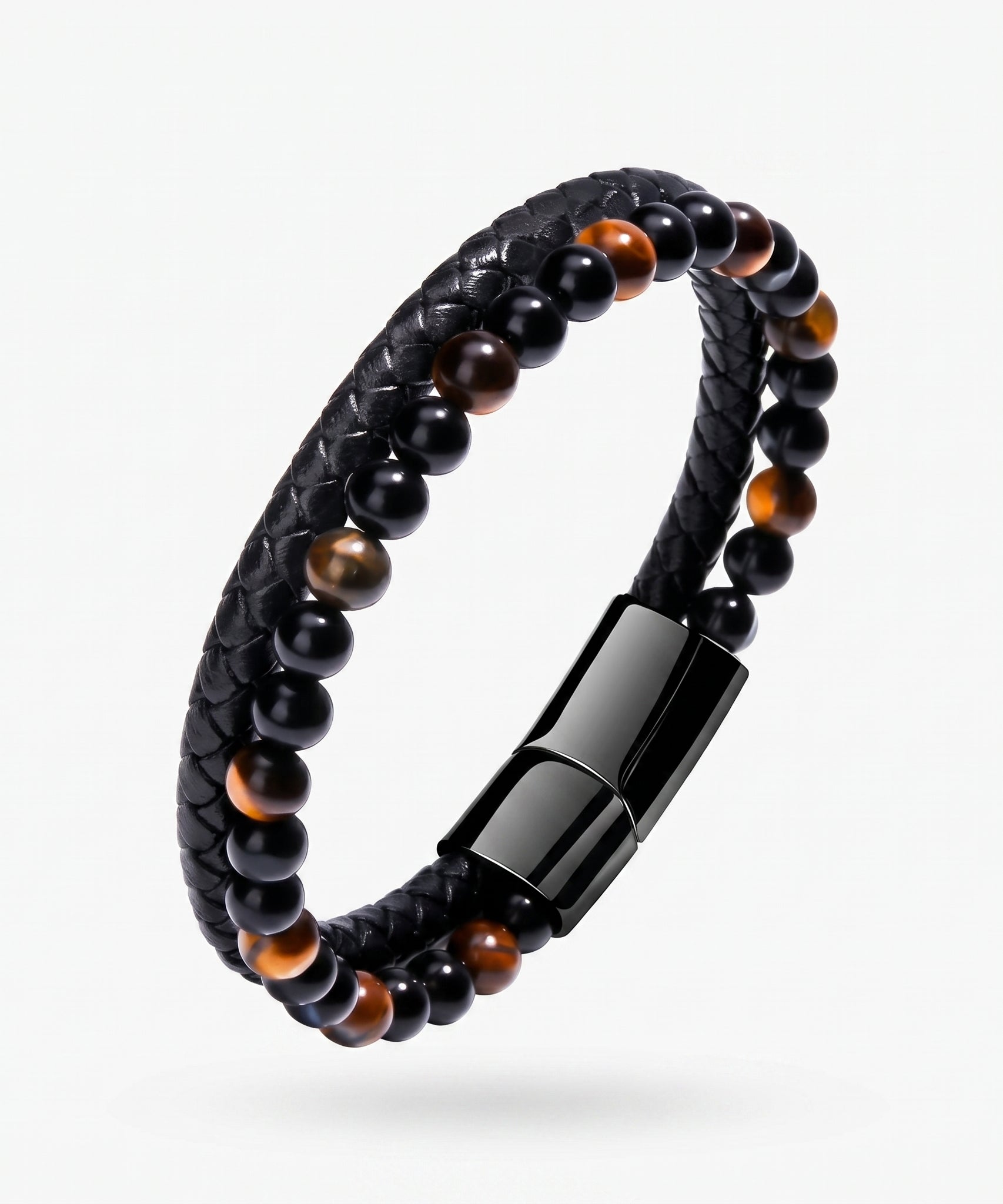Grounded Volcanic Stone Tigereye Bracelet