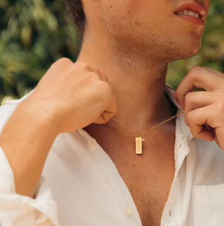Customized Gold Bar Name Necklace