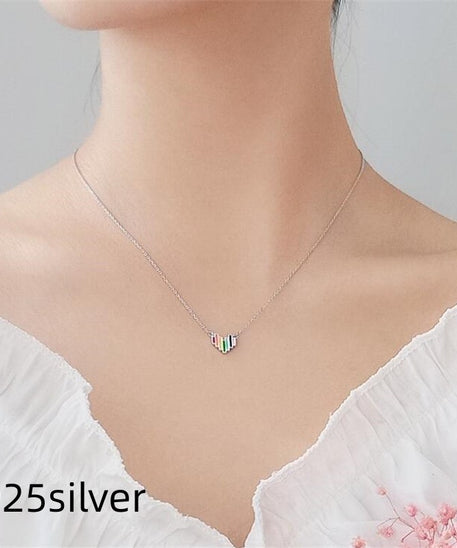 Chic Rainbow Heart Love Necklace
