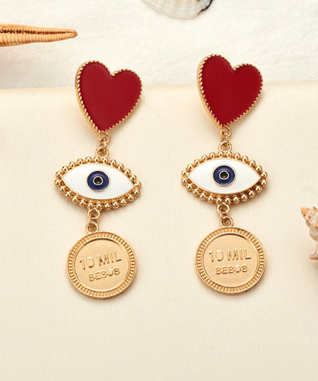 Scintillating Love Themed Earrings