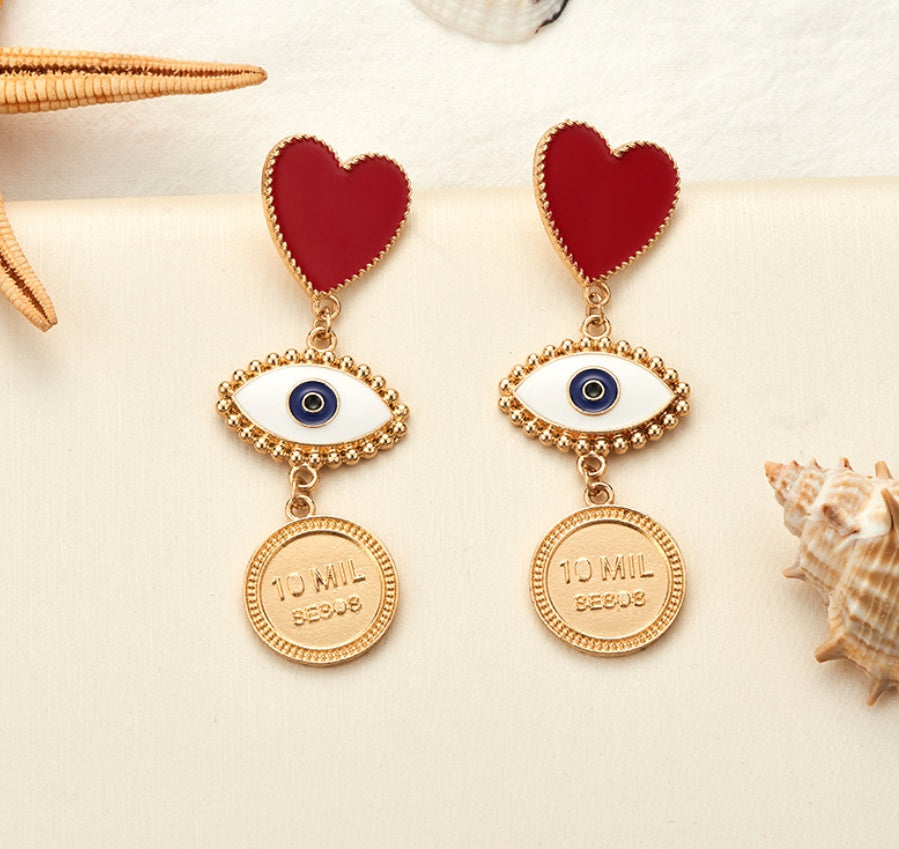 Scintillating Love Themed Earrings