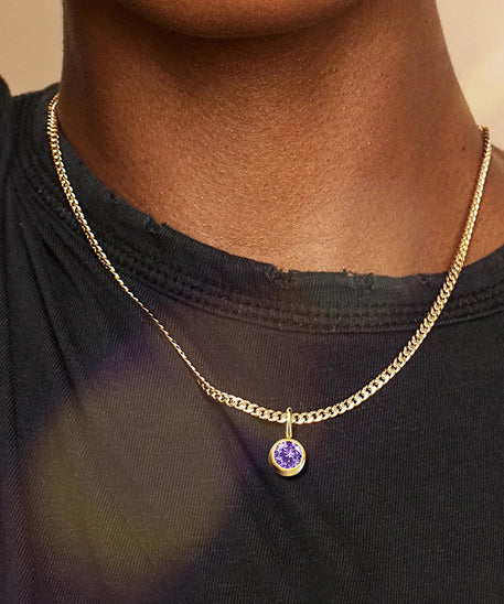 Prismatic Diamond Birthstone Necklace