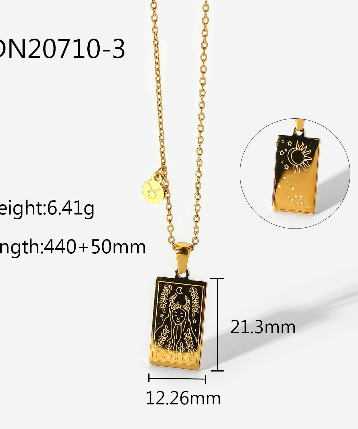 Zodiac Constellation Panel Necklace