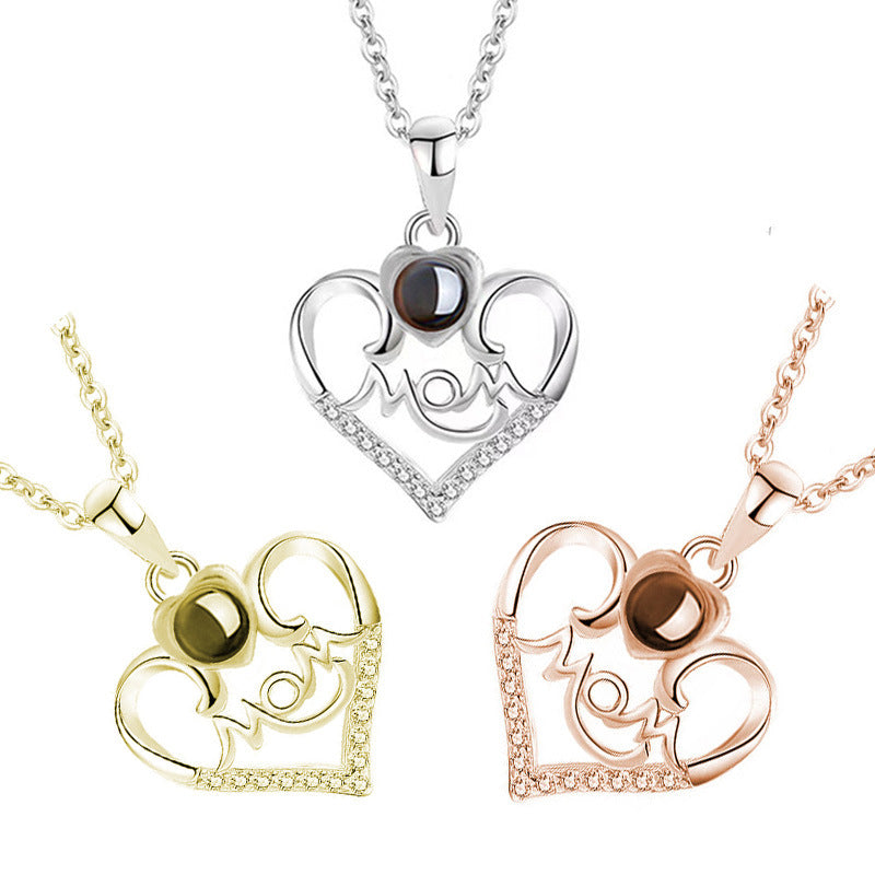 Customized Mom & Family Projection Necklace