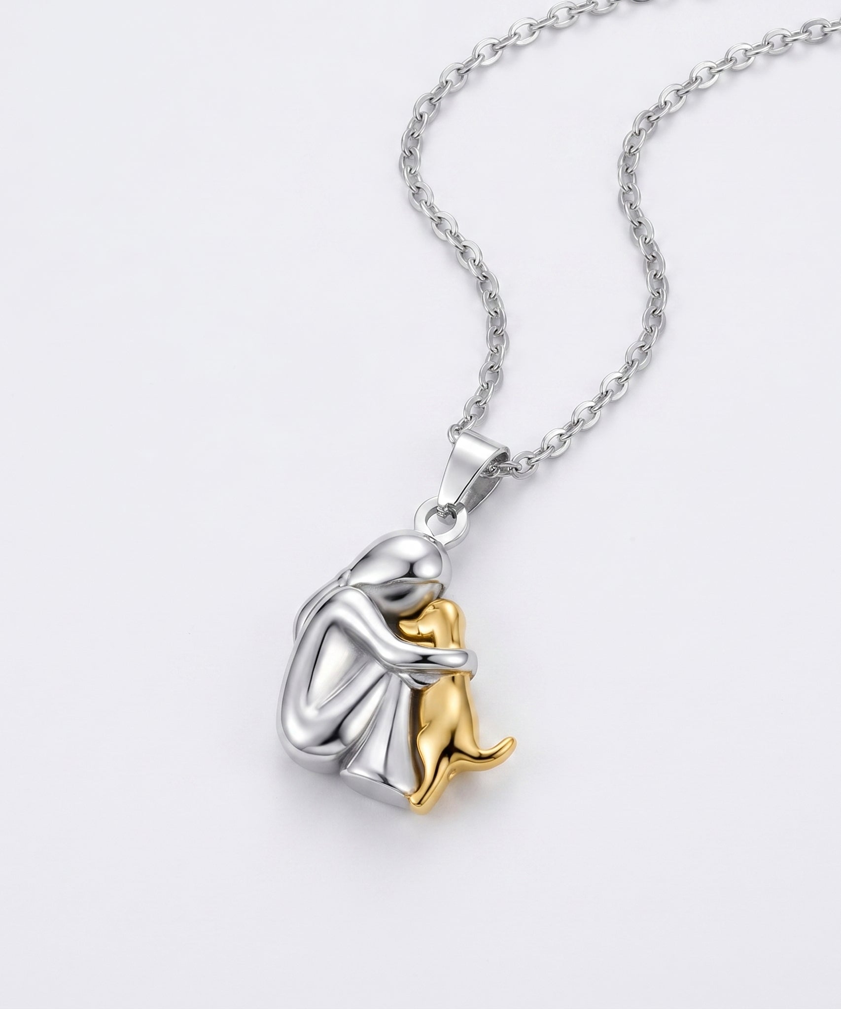 Little Girl And Puppy Dog Necklace