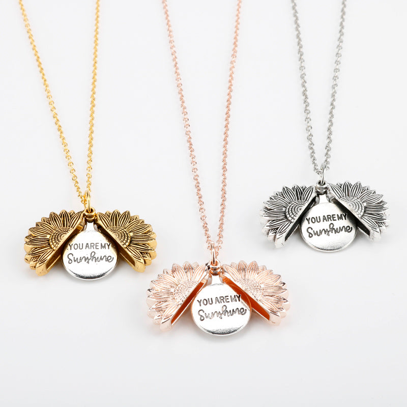 PRICES AMKE NO SENSE Radiating Sunflower Opening Necklace