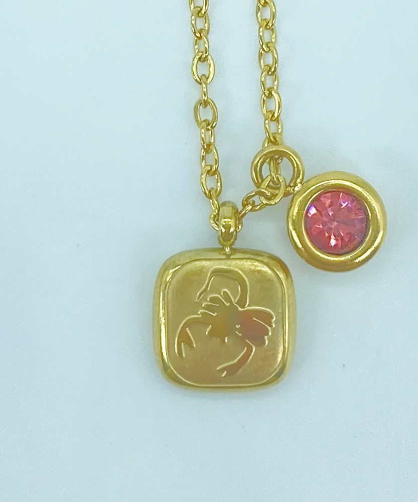 Constellation  Zodiac Birthstone Necklace