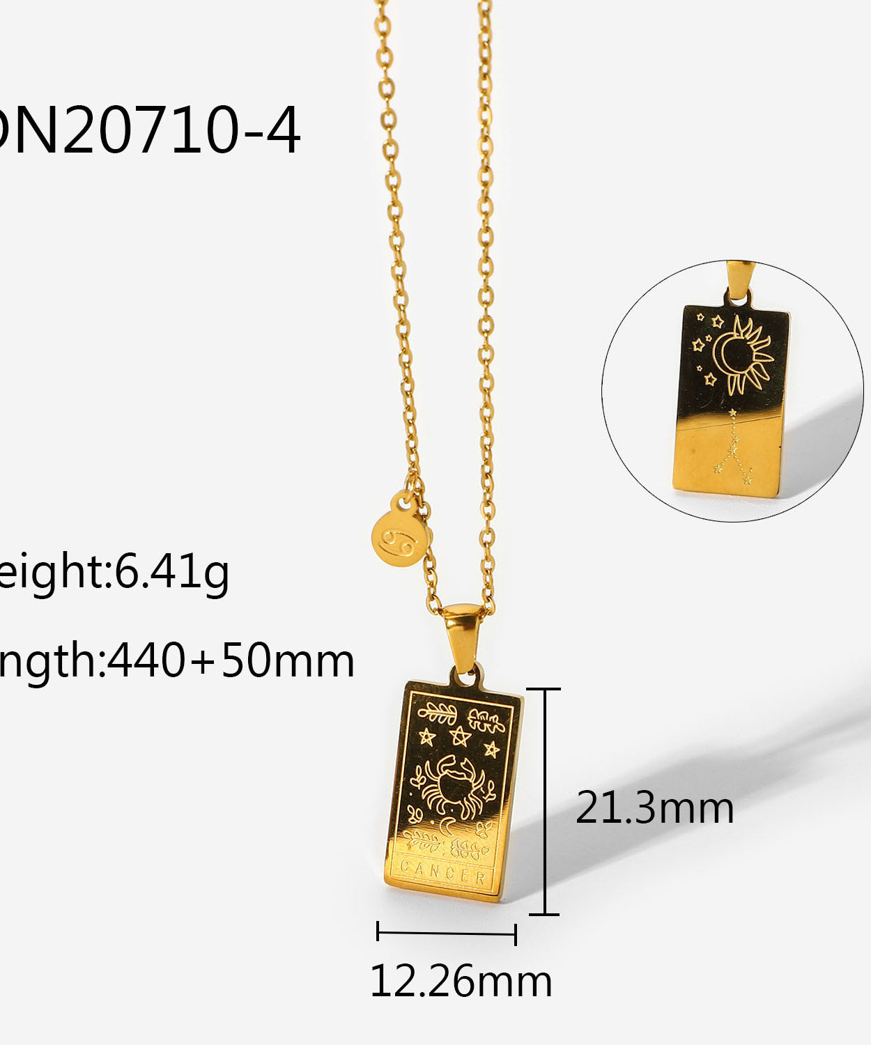 Zodiac Constellation Panel Necklace