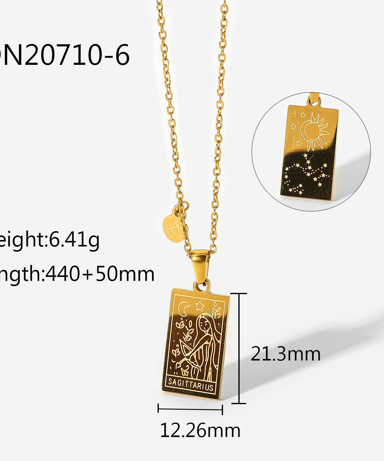 Zodiac Constellation Panel Necklace