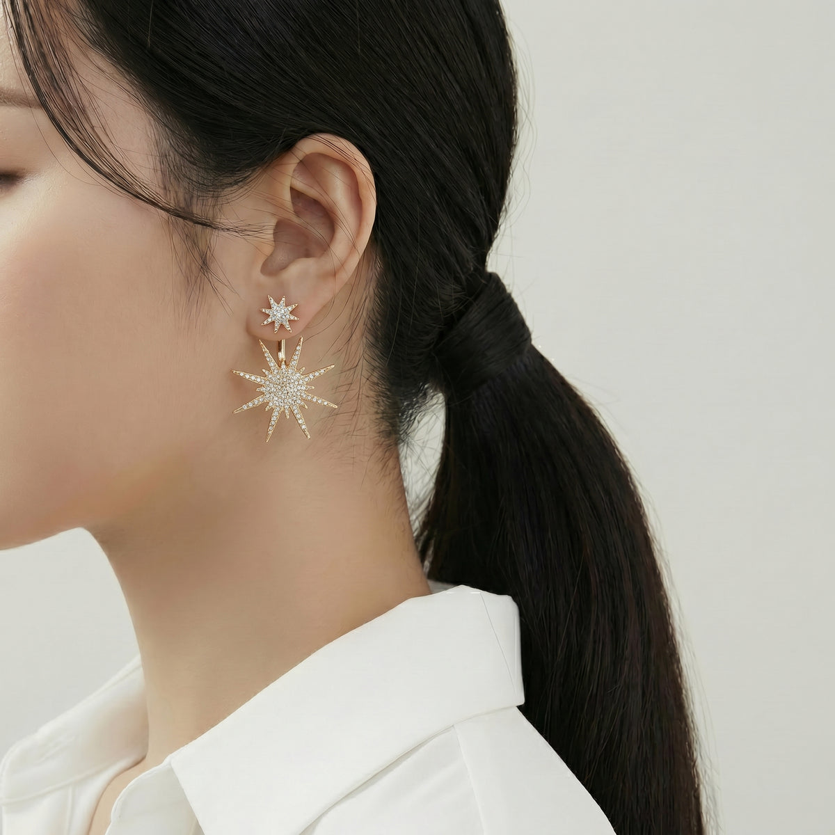 Radiant Double Star Earrings