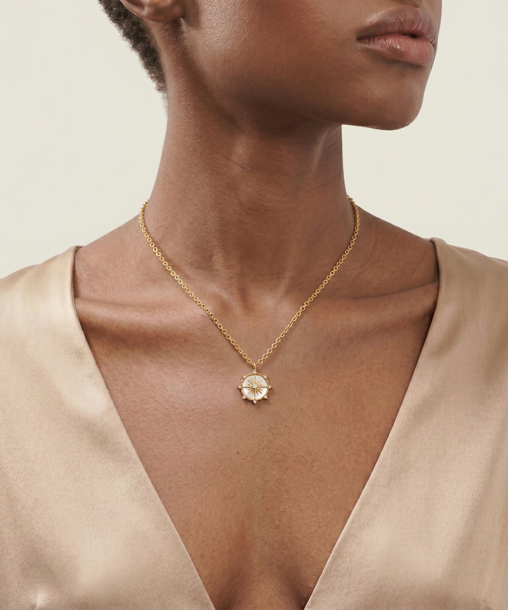 Sunlit Compass Necklace