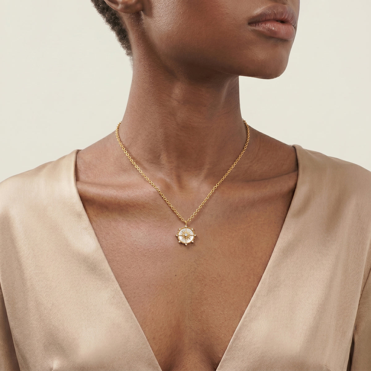 Sunlit Compass Necklace