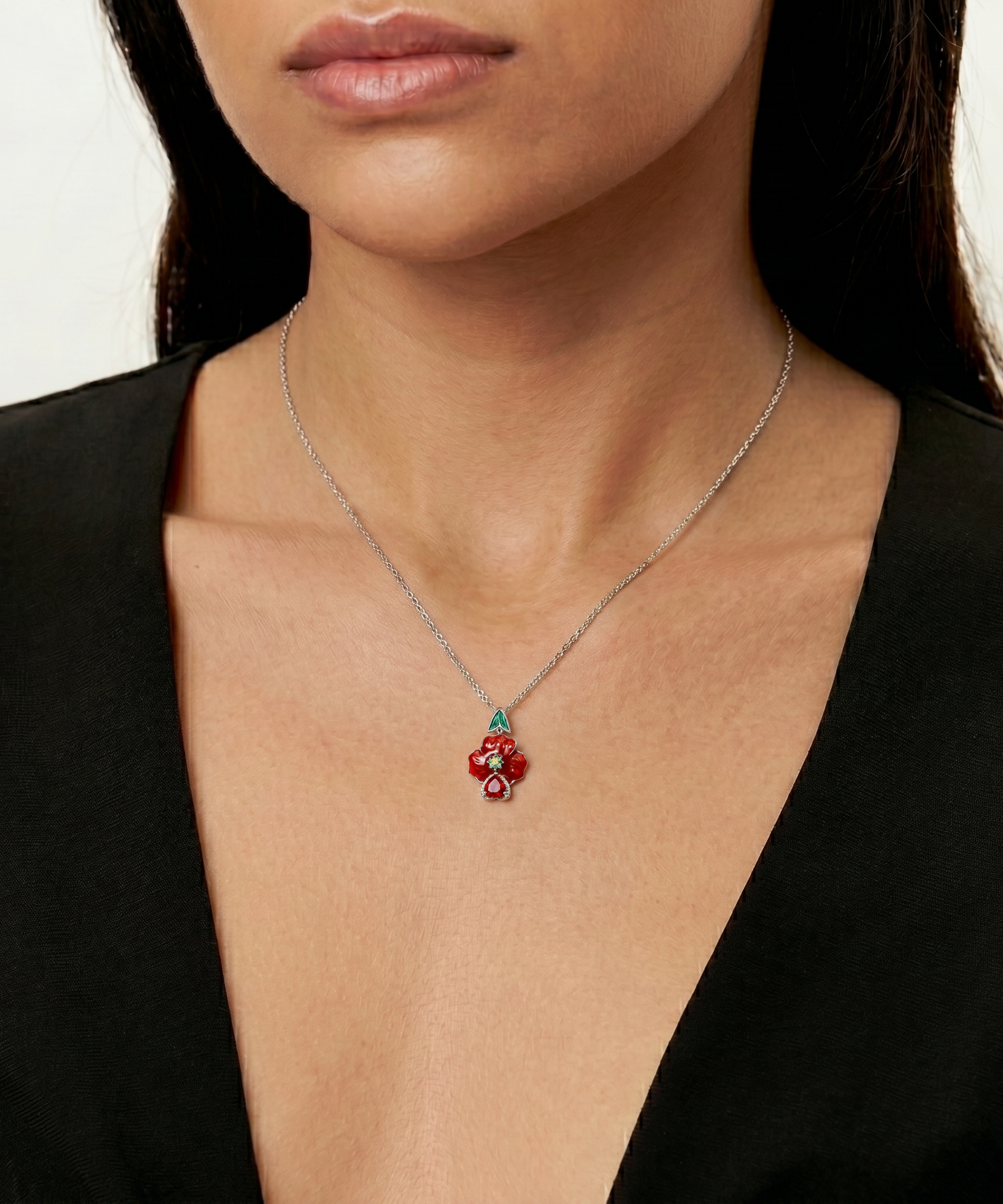 Opulent Love Heart-shaped Earrings & Necklace