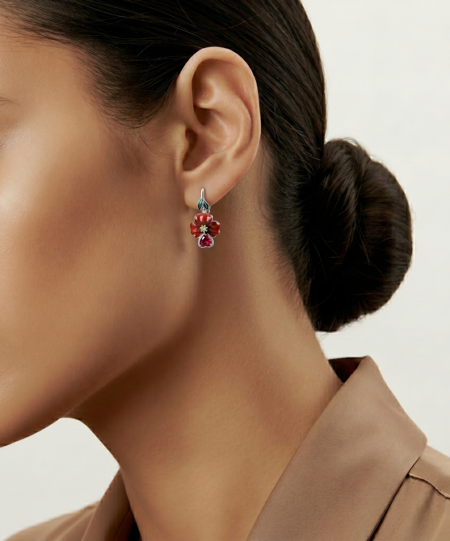 Opulent Love Heart-shaped Earrings & Necklace