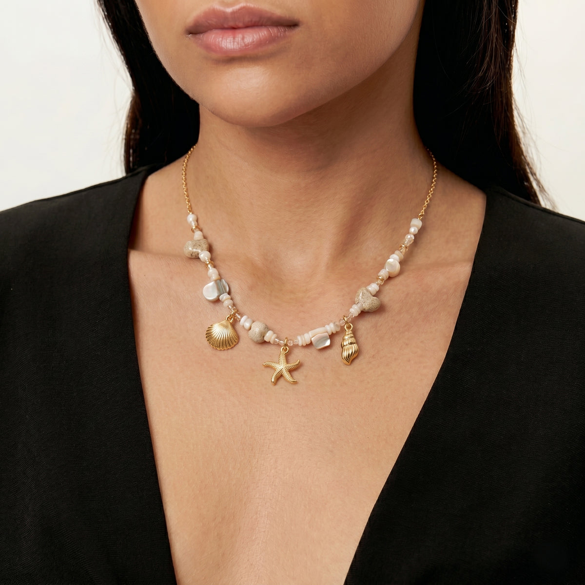 Treasured Starfish Shell Bracelet & Necklace