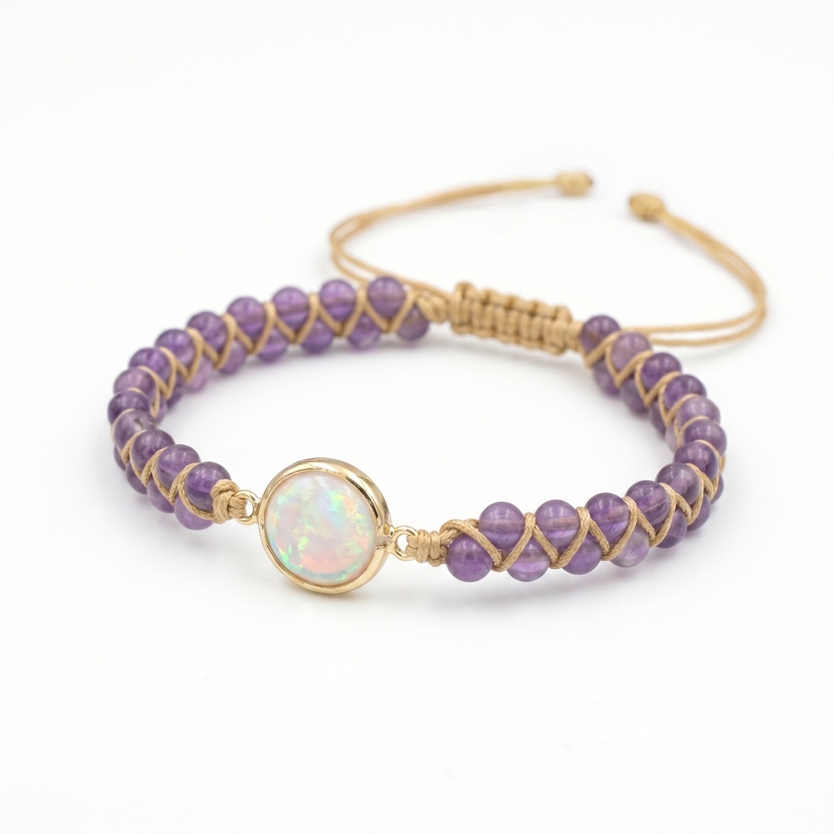 Natural & Exquisite Round Crystal Bracelet