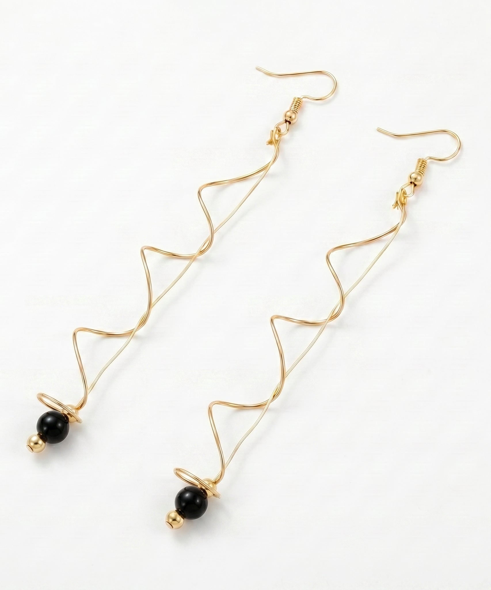 Modern Wave Spiral Earrings