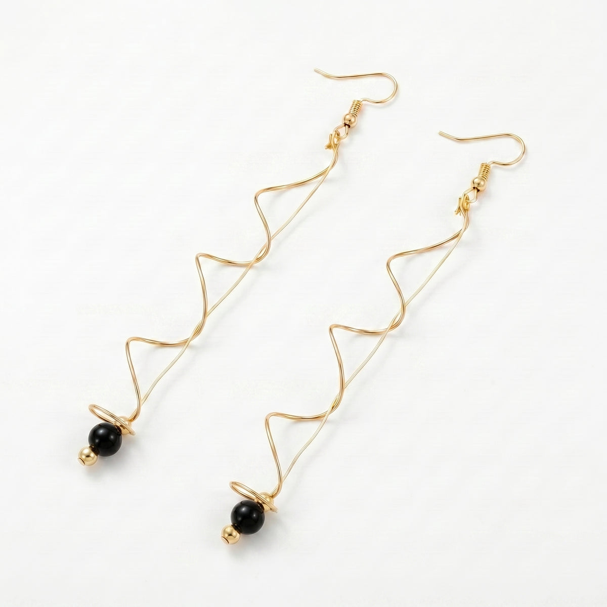 Modern Wave Spiral Earrings