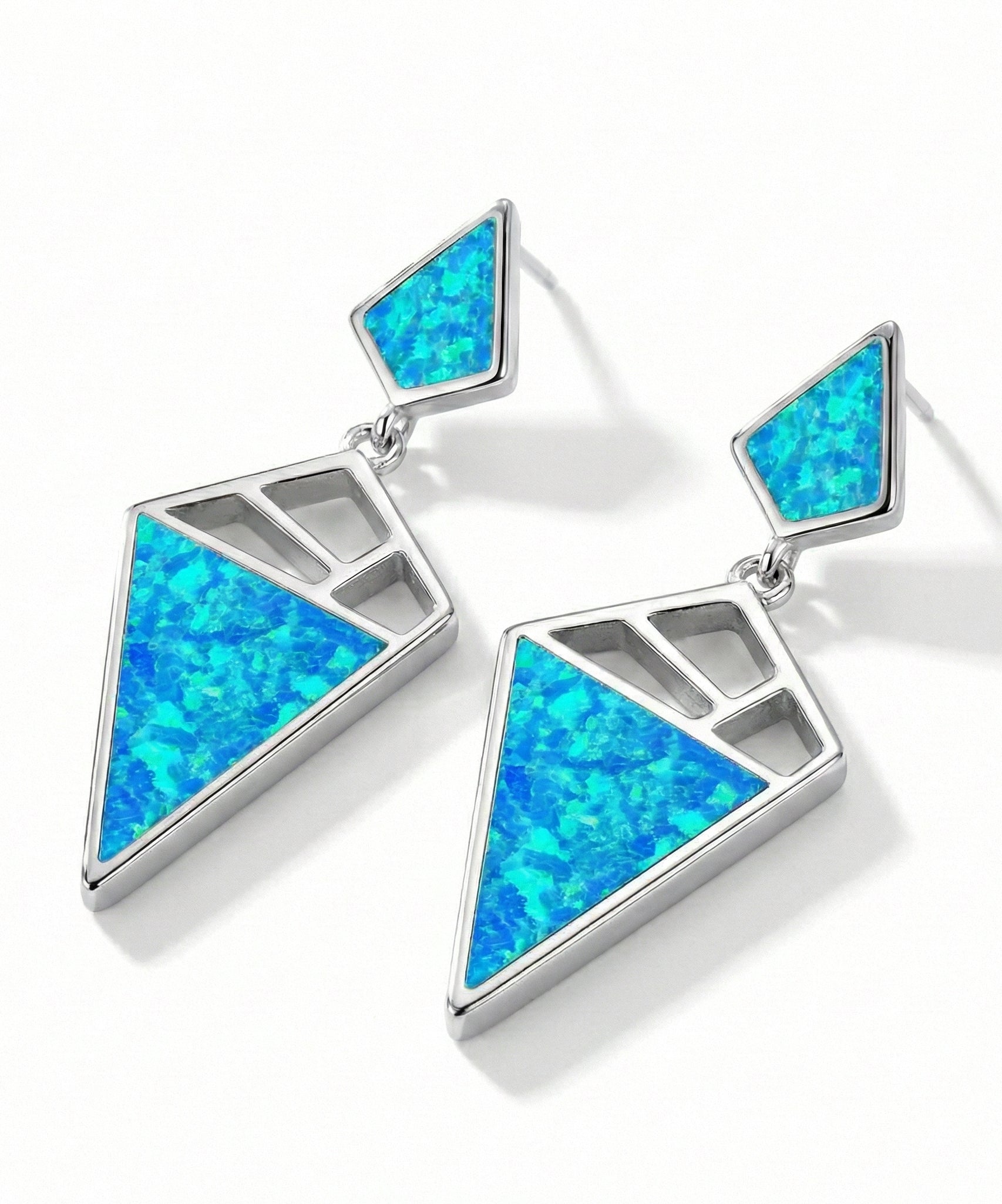 Crystalline Opal Dangle Earrings