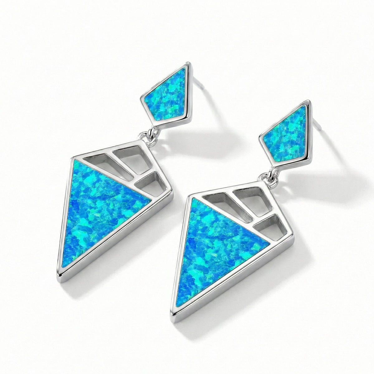 Crystalline Opal Dangle Earrings