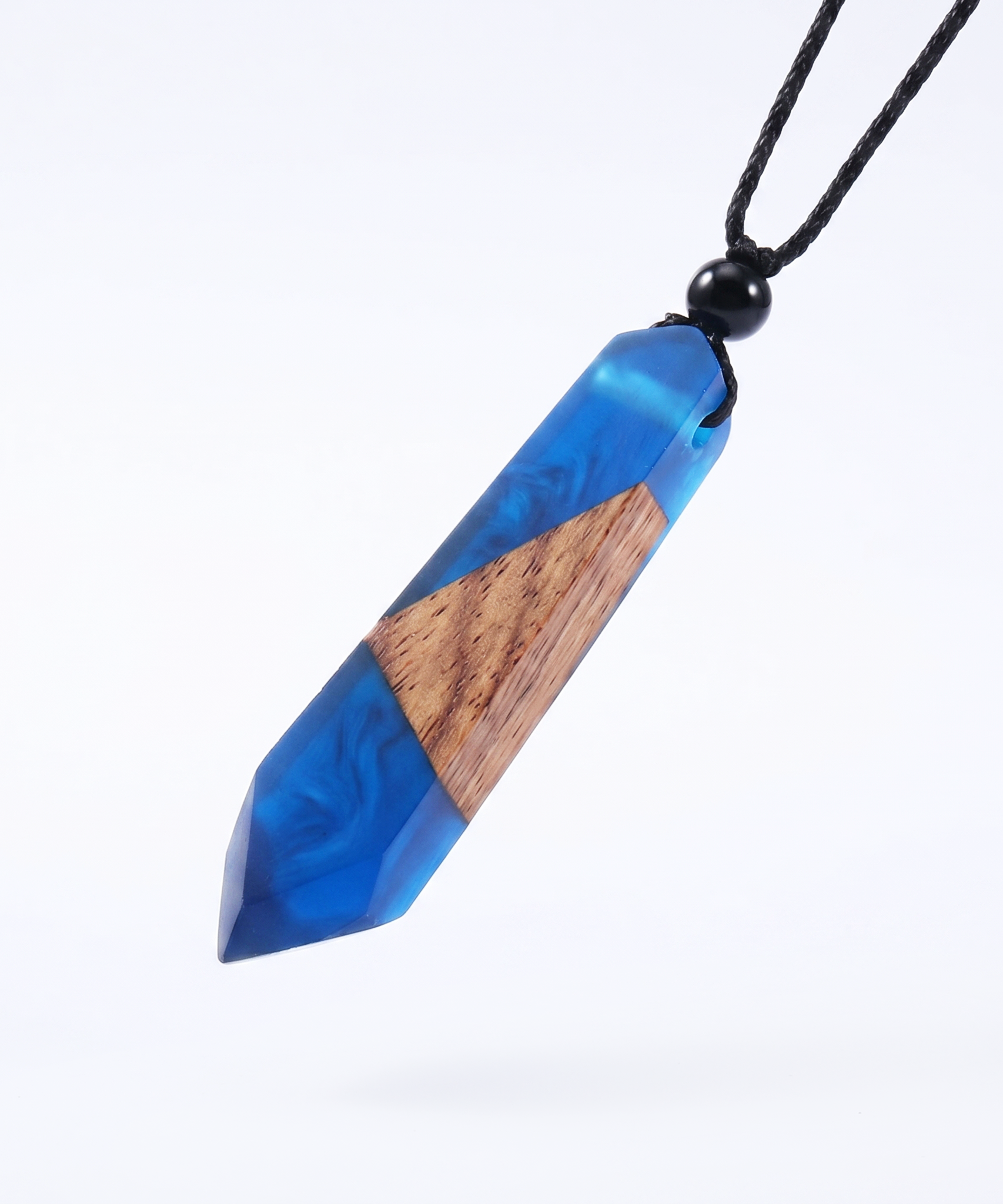 Lustrous Vintage Wood & Resin Necklace