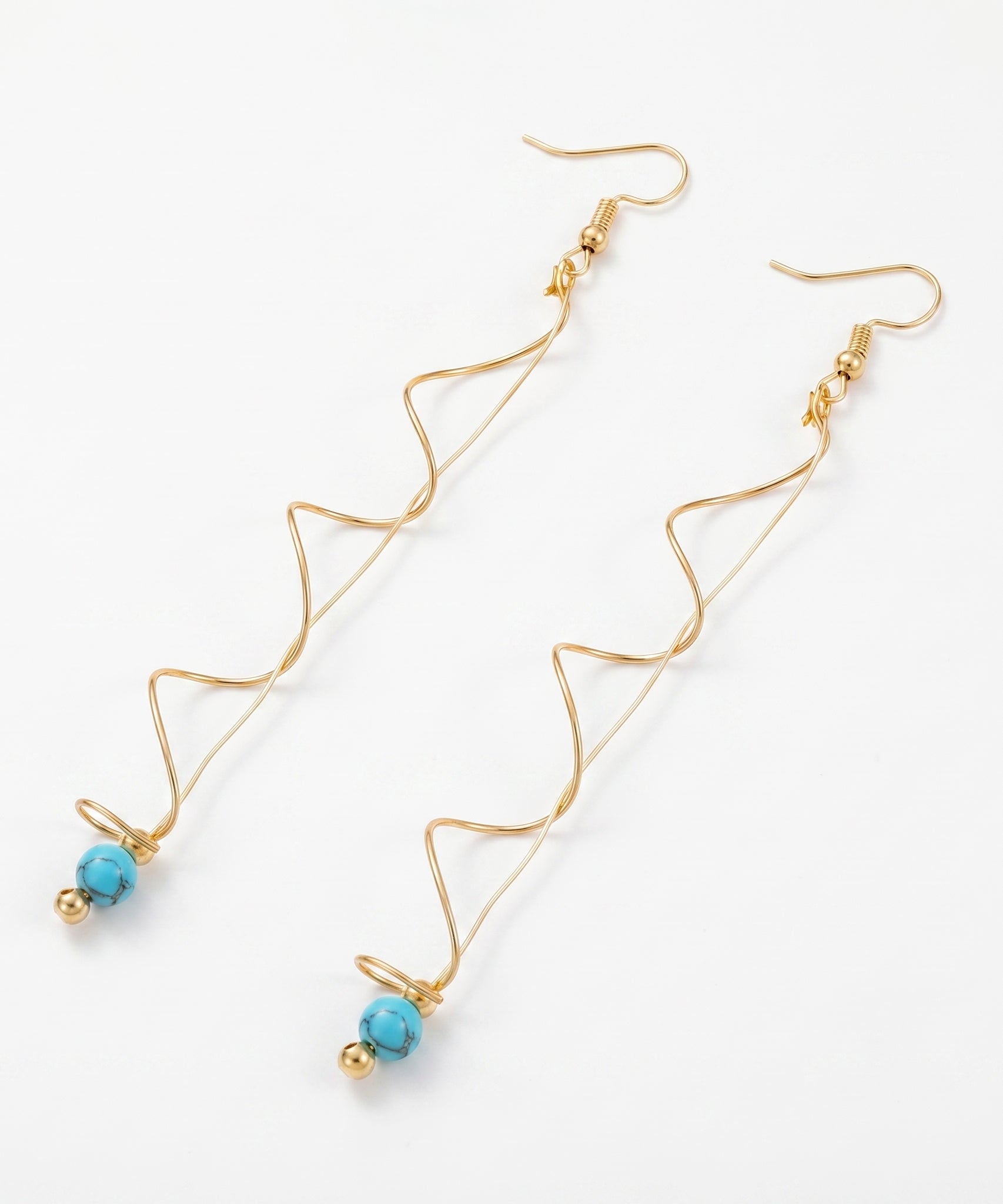 Modern Wave Spiral Earrings