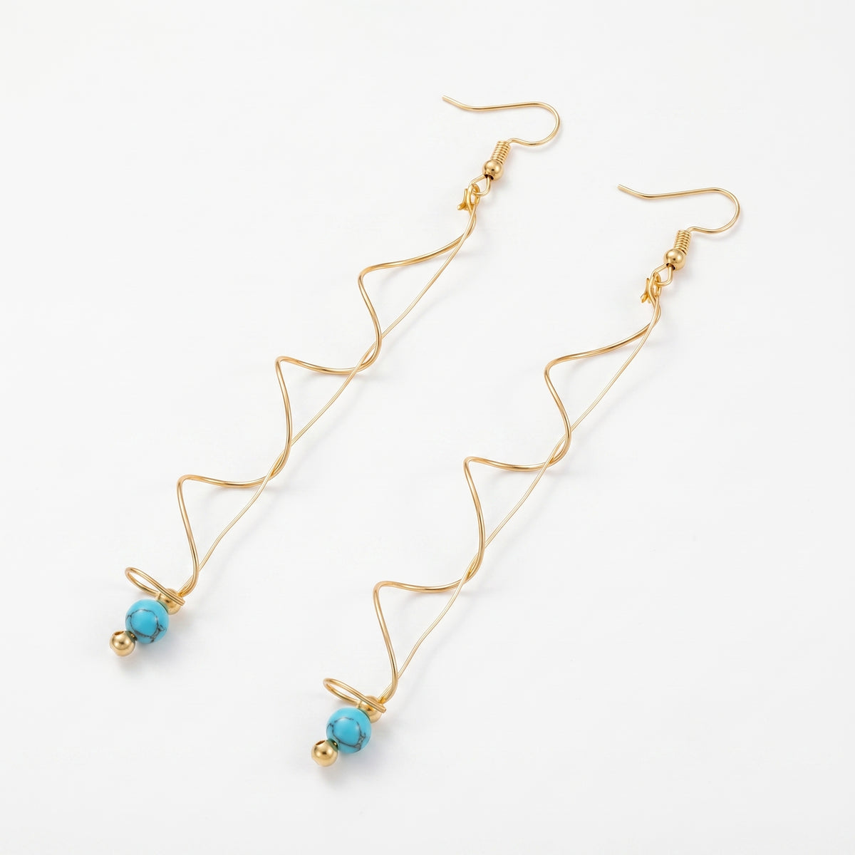 Modern Wave Spiral Earrings