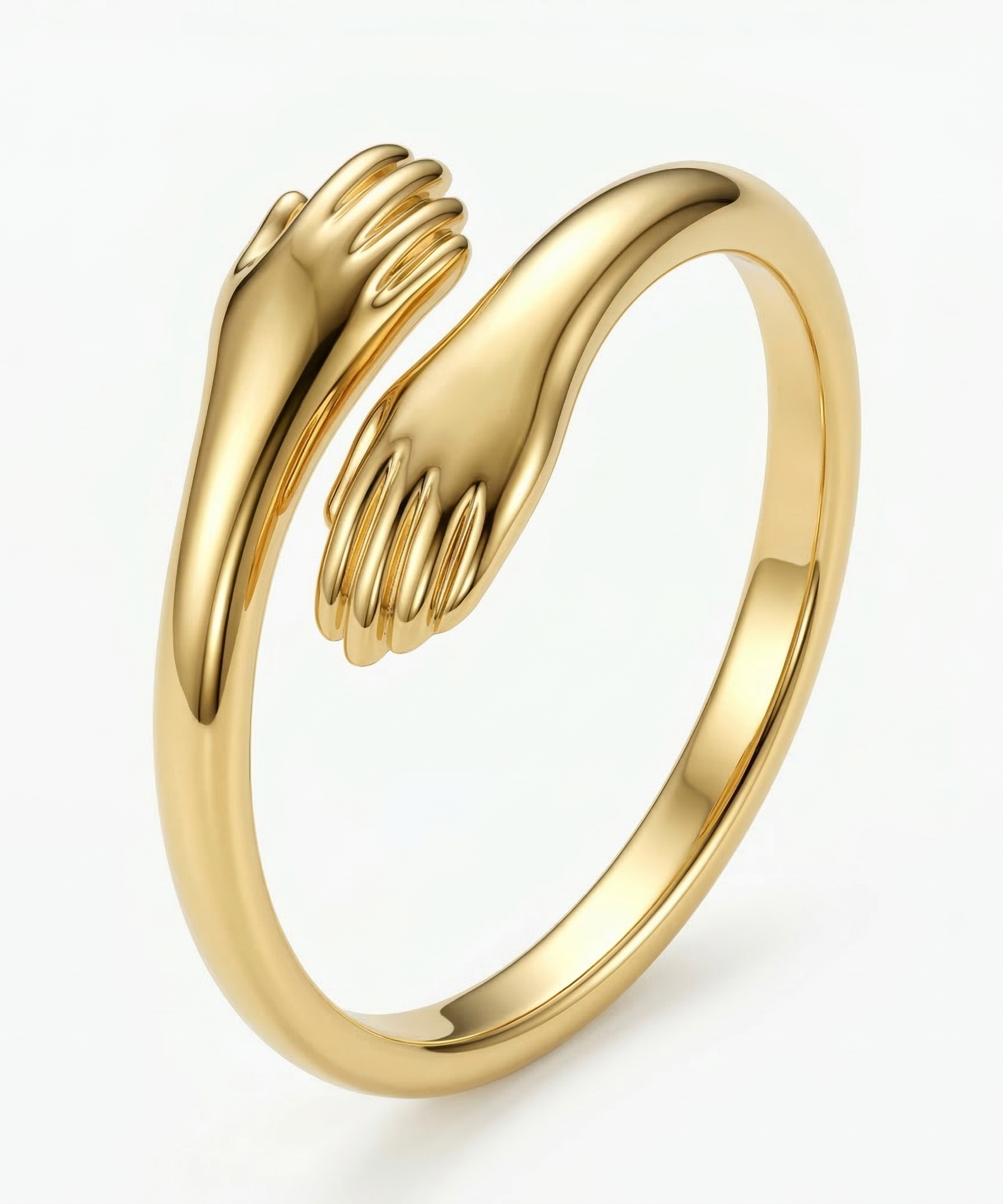 Intimate Embrace Hands Hug Ring