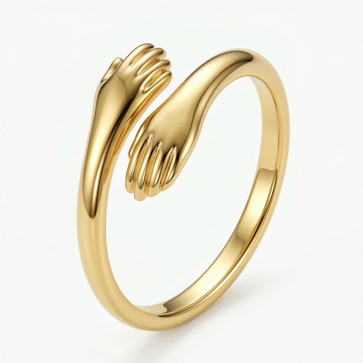 Intimate Embrace Hands Hug Ring