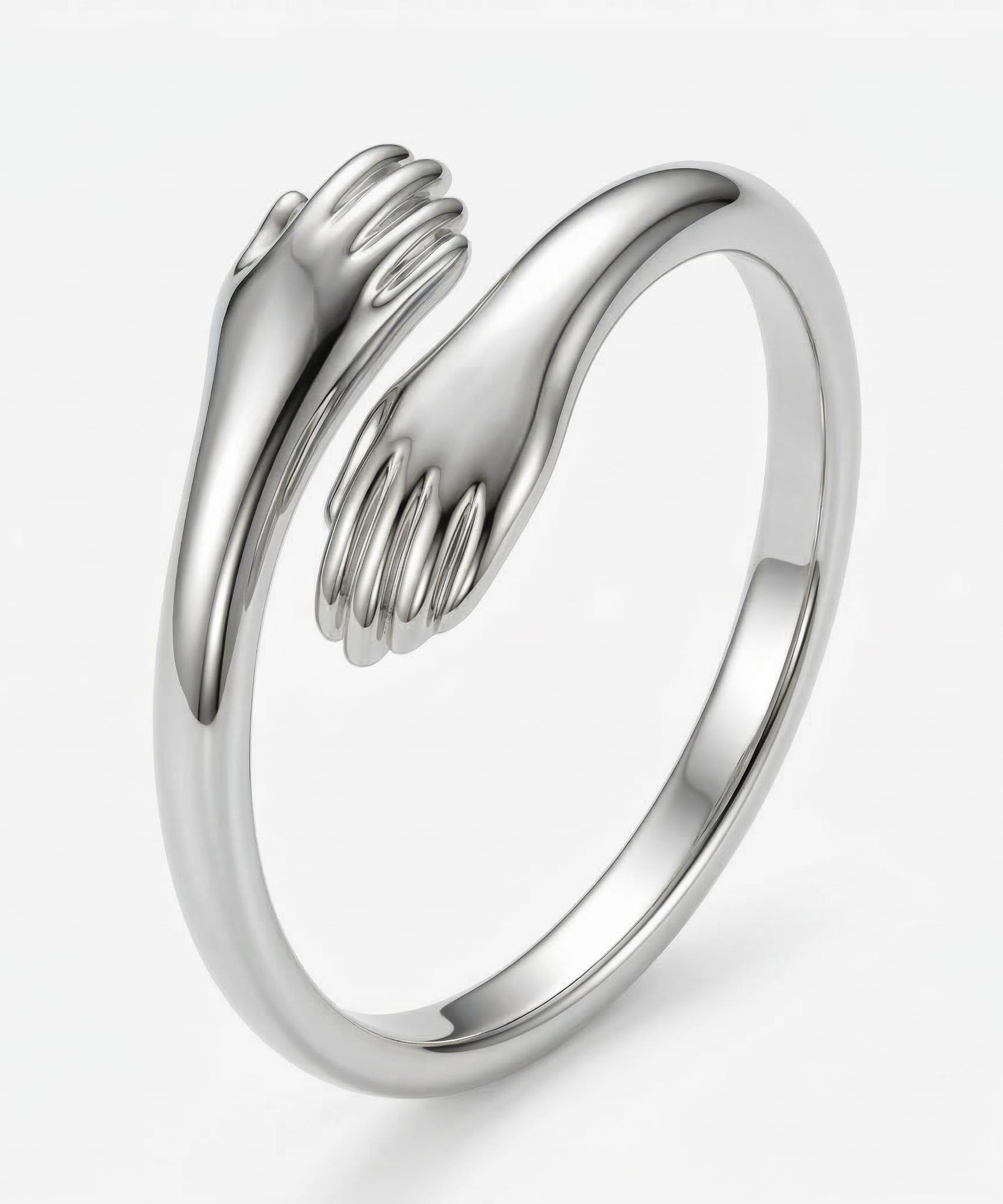Intimate Embrace Hands Hug Ring