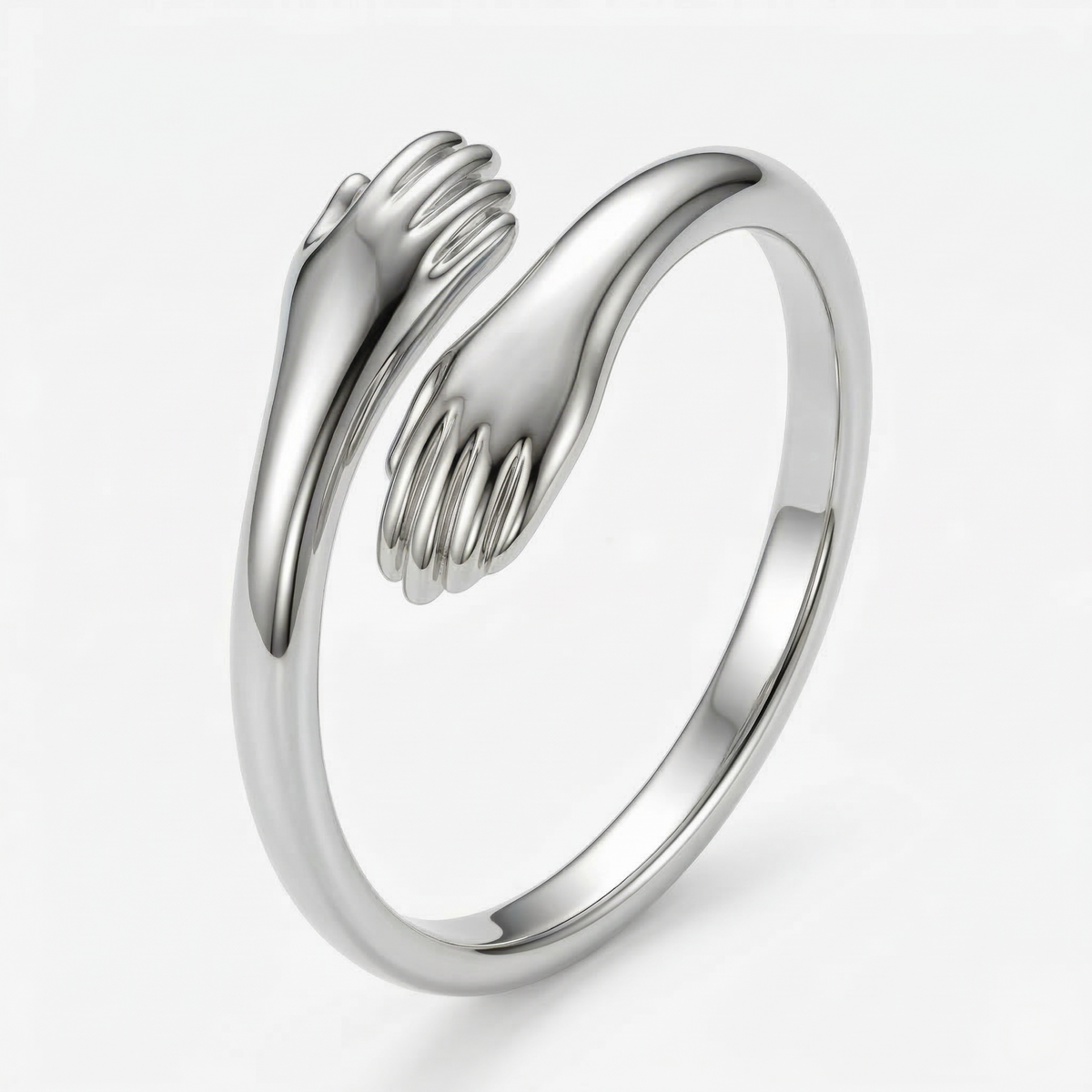 Intimate Embrace Hands Hug Ring