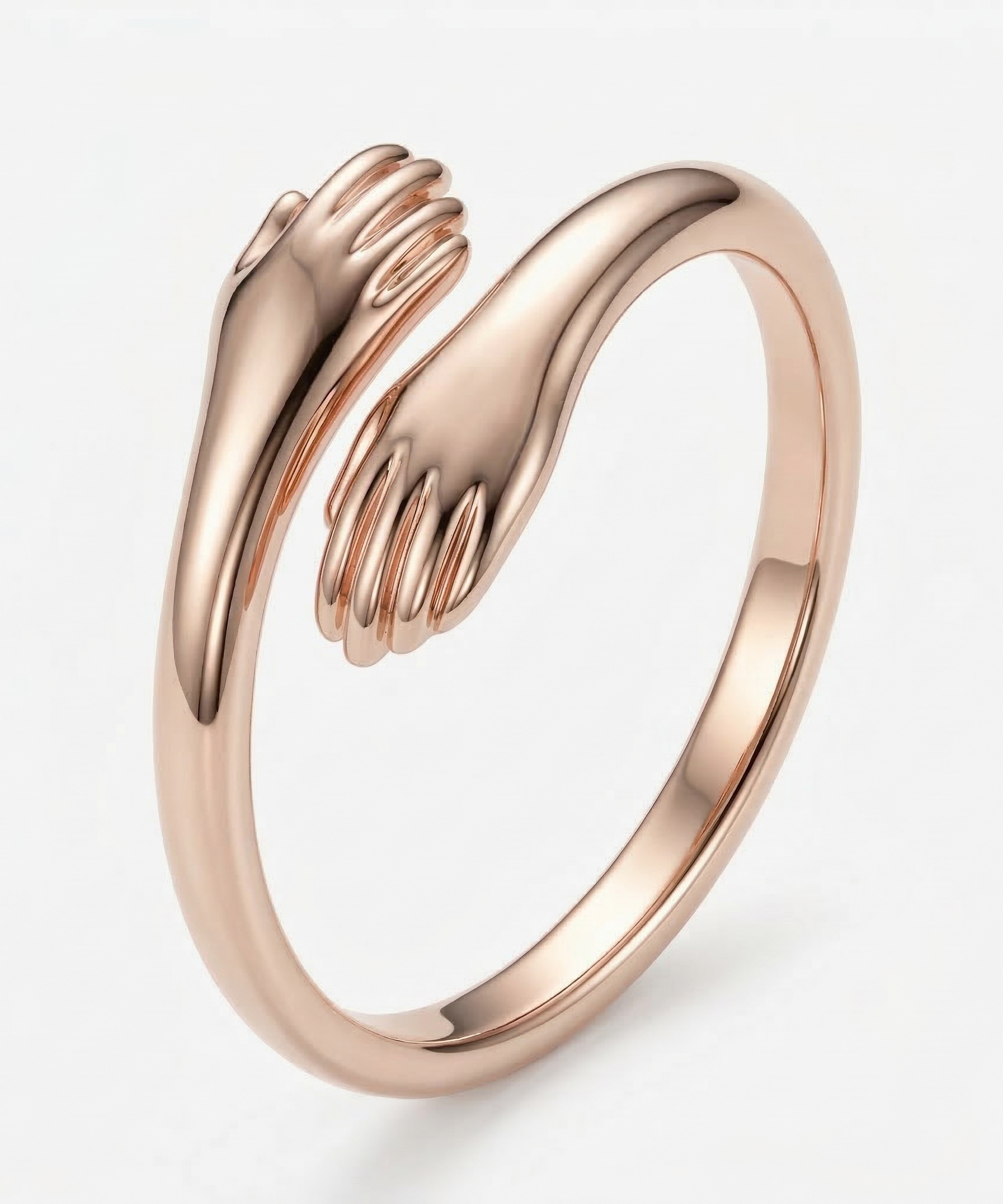 Intimate Embrace Hands Hug Ring
