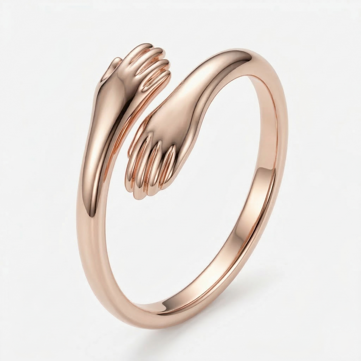 Intimate Embrace Hands Hug Ring