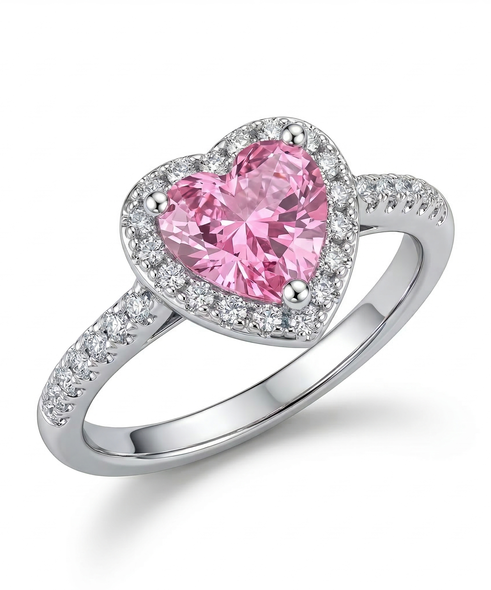 Divine Love Peach Heart Ring