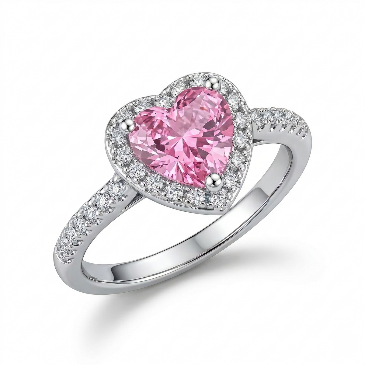 Divine Love Peach Heart Ring