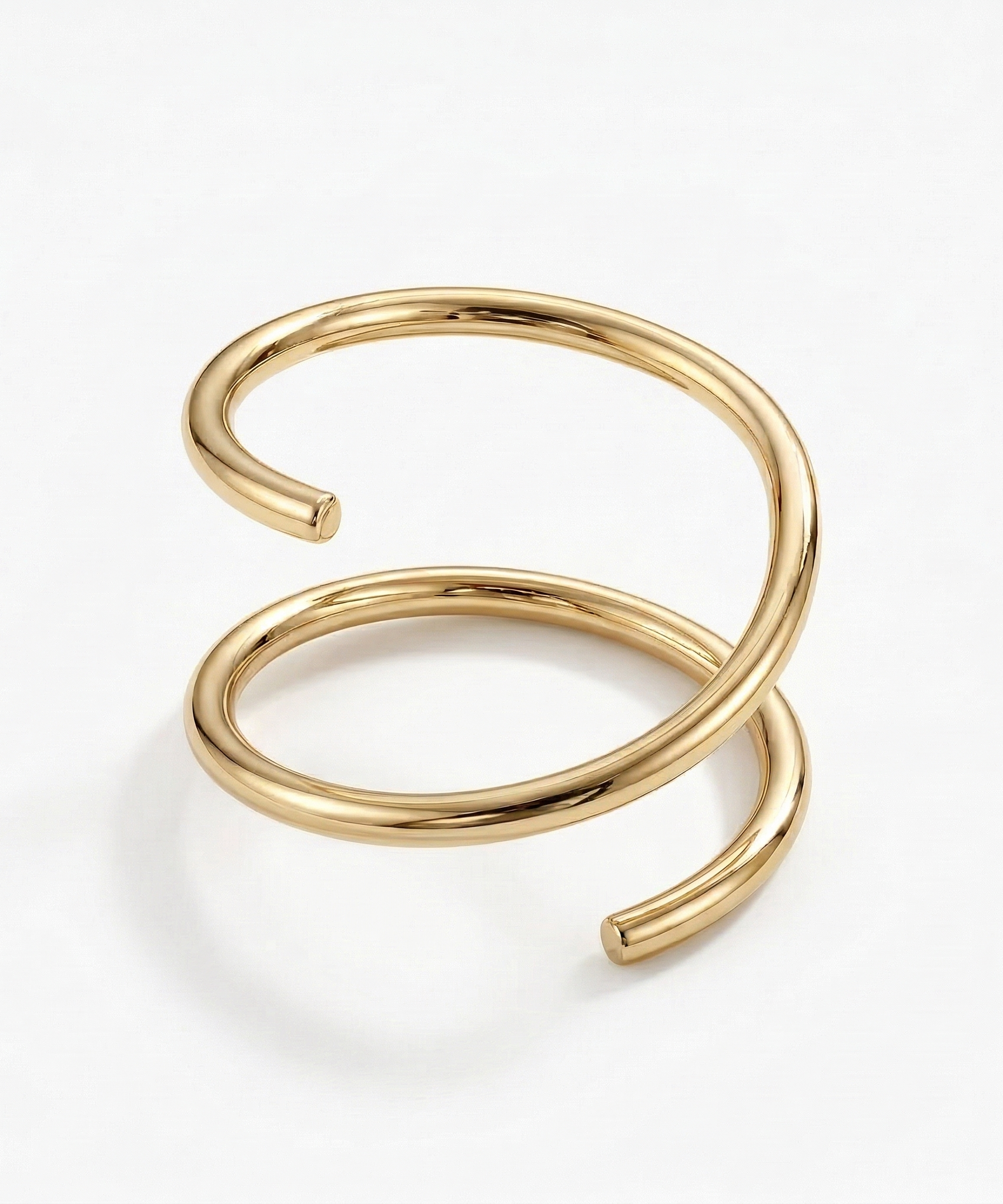 Daring Spiral Double Ring