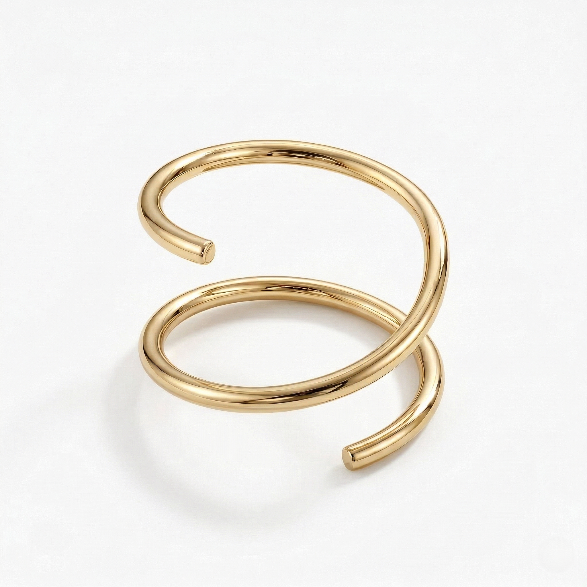 Daring Spiral Double Ring