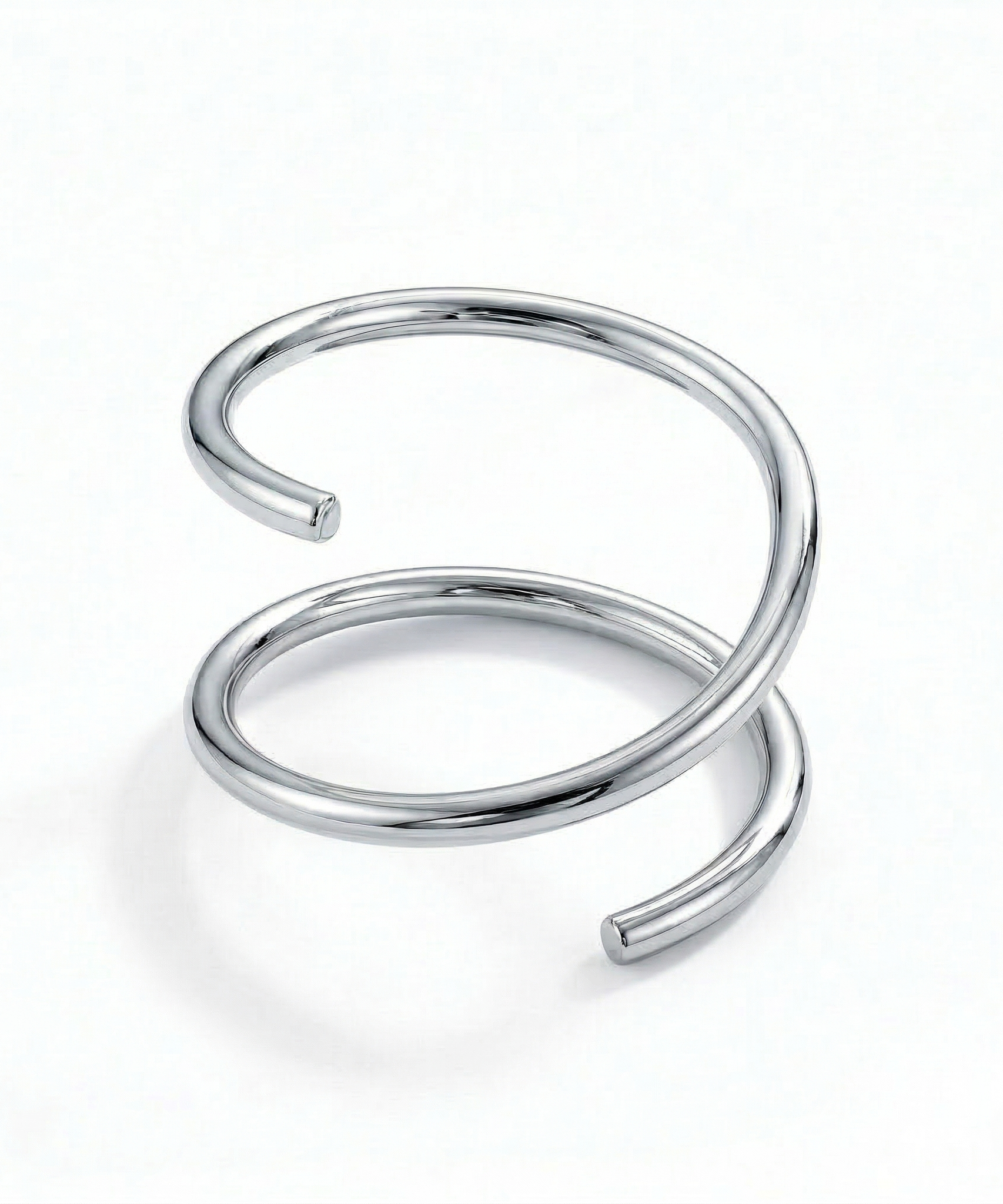 Daring Spiral Double Ring
