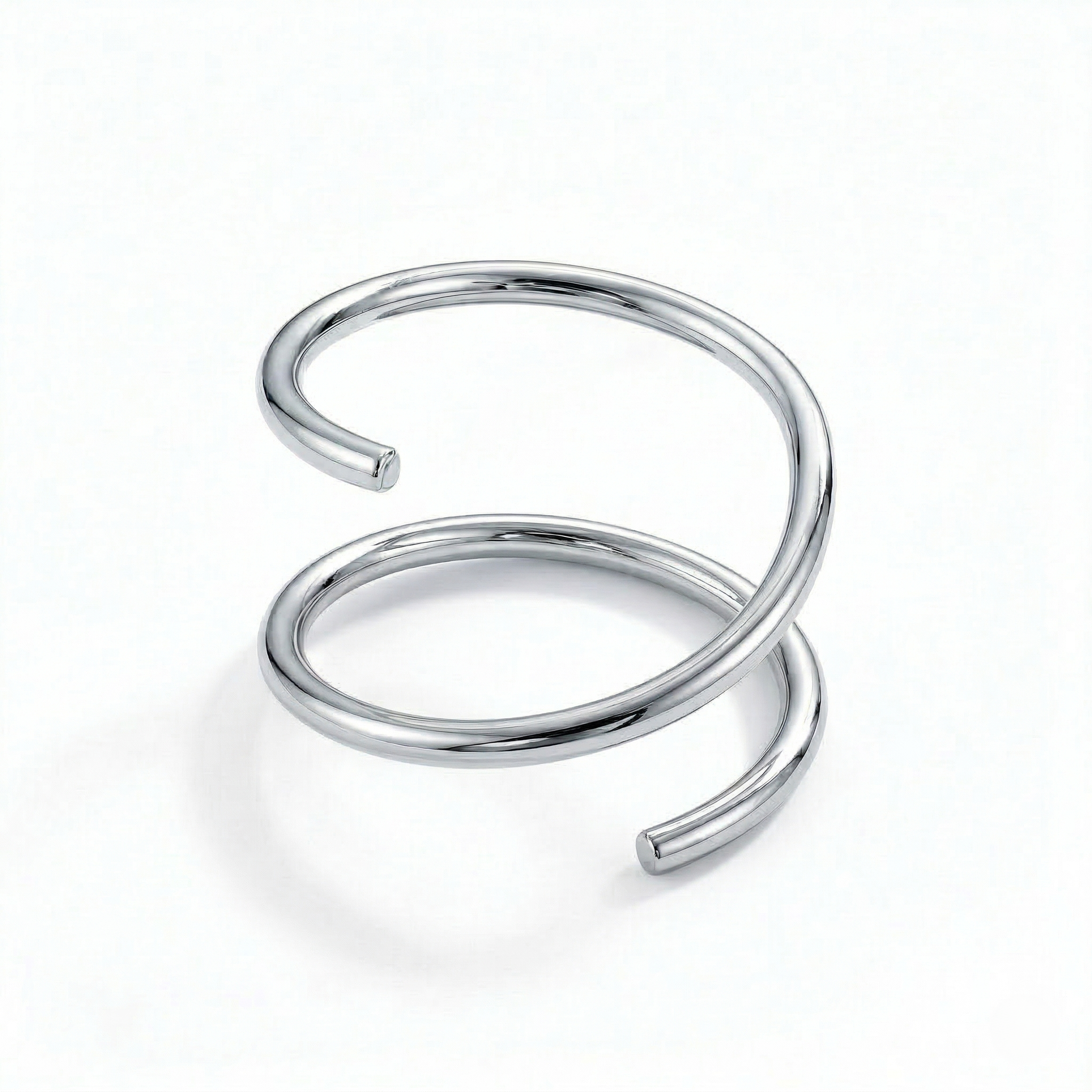 Daring Spiral Double Ring