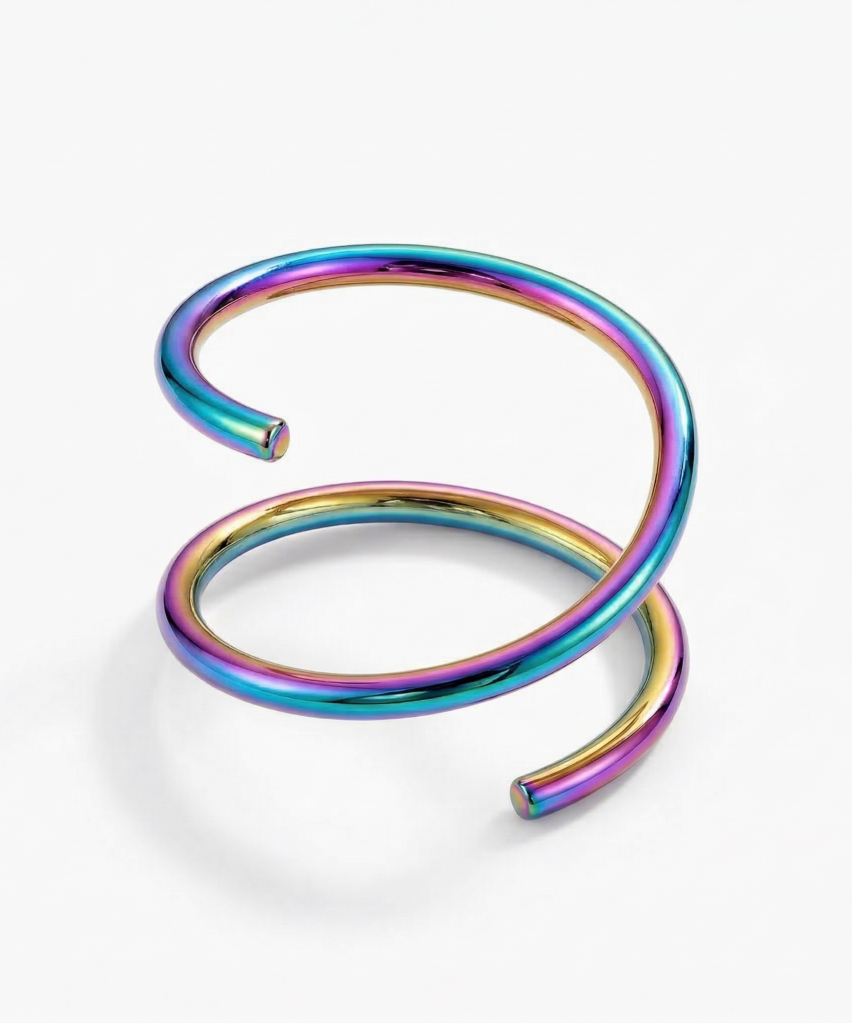 Daring Spiral Double Ring