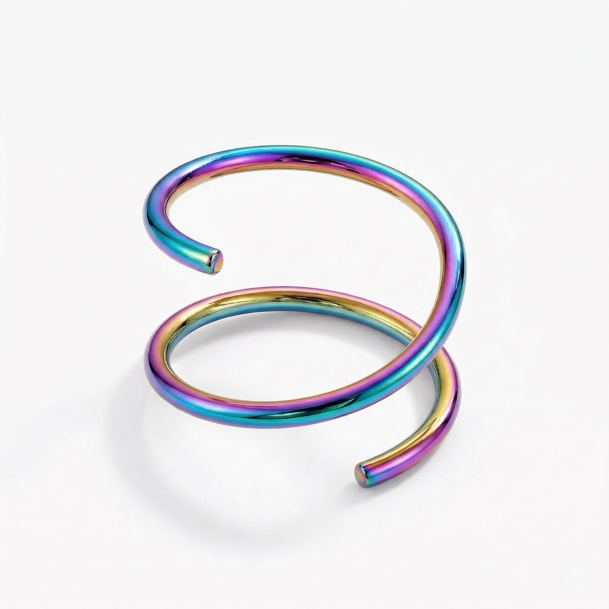 Daring Spiral Double Ring